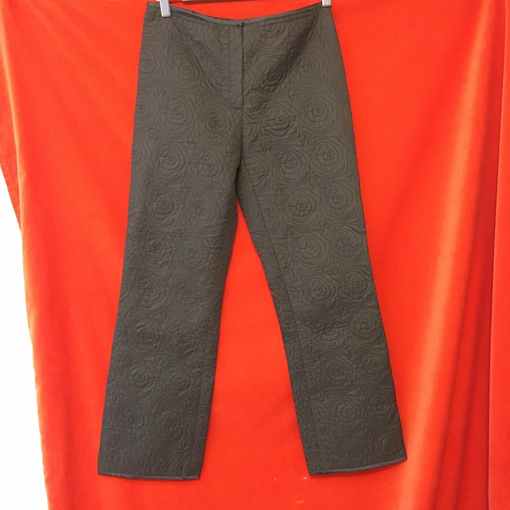 Nanette Lepore vtg 90s Y2K quilted embroidered pants gray size 4